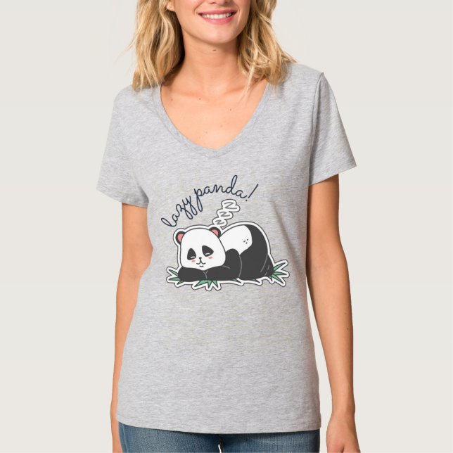 Lazy Panda T Shirt (Framsida)