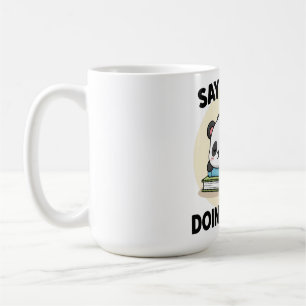 Lazy Panda Tecknad Sleeping with Funny Quote Kaffemugg