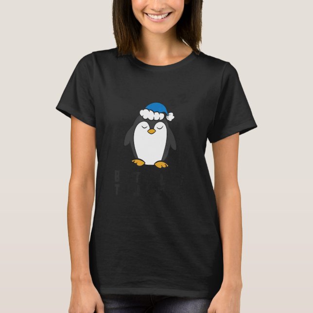 Lazy Penguin Tardy är bättre sent än aldrig Pengui T Shirt (Framsida)