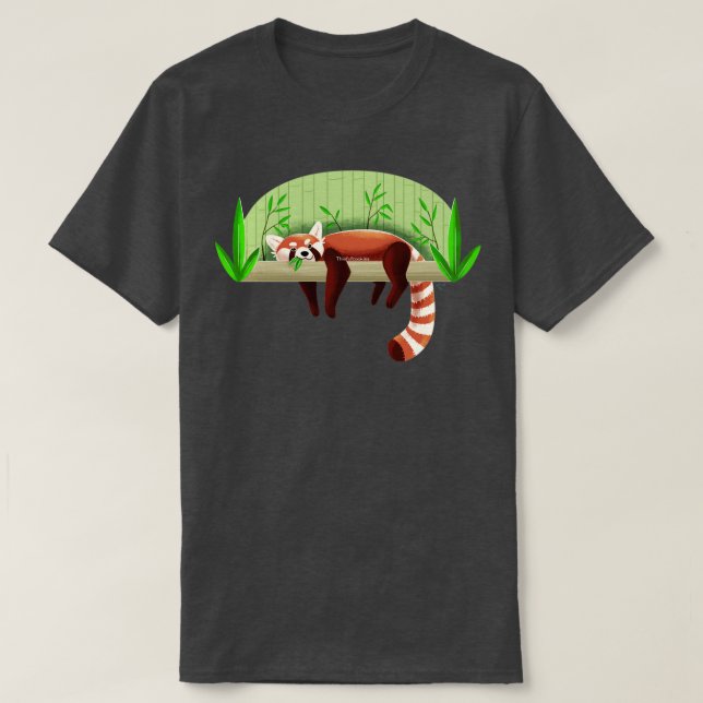 Lazy Red Panda T Shirt (Design framsida)