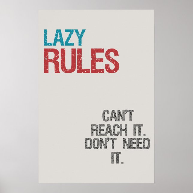 Lazy regler poster (Framsidan)