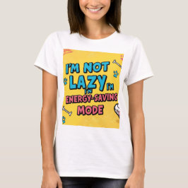 Lazy roligt skämt energisparande tshirt t shirt