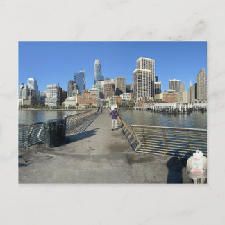 Lazy San Francisco Söndag Morgon Embarcadero Helg Vykort