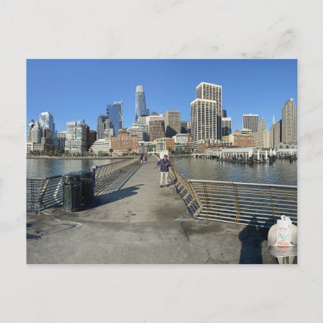 Lazy San Francisco Söndag Morgon Embarcadero Helg Vykort (Framsida)
