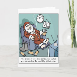 Lazy Santa Greeting Card Helgkort