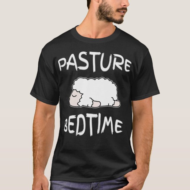 Lazy Sheep Pajamas Pasture Bedtime Pajama for Bedt T Shirt (Framsida)