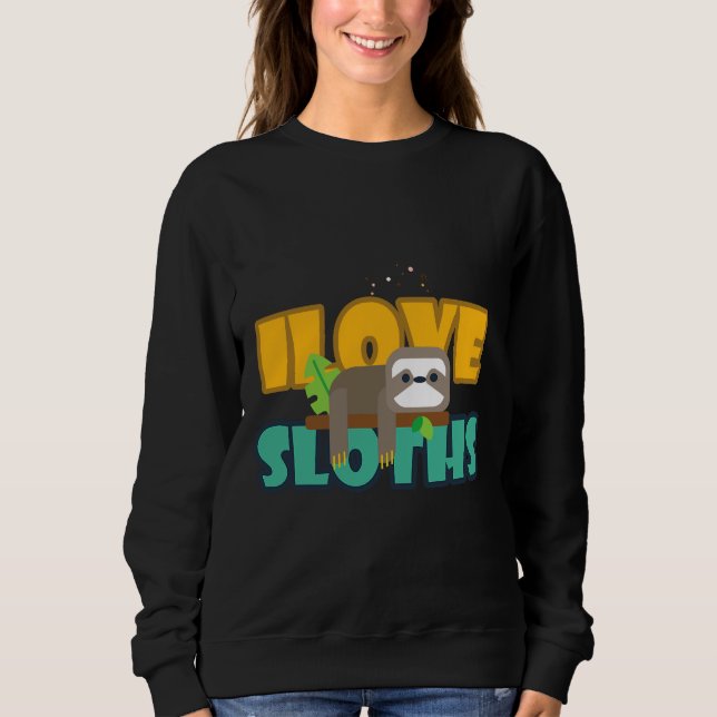 Lazy Sloth 53 T Shirt (Framsida)