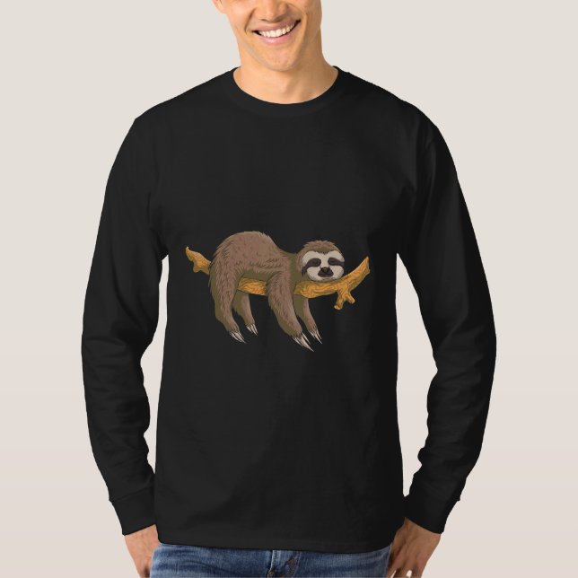 Lazy Sloth (aktiverat slazyläge) T Shirt (Framsida)