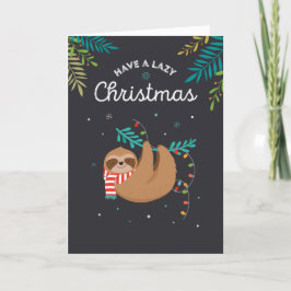 Lazy Sloth julkort Helgkort