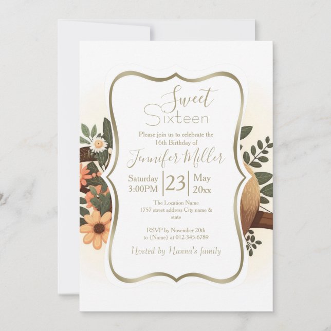 Lazy sloth sleeping on a branch cartoon            inbjudningar (Framsida)