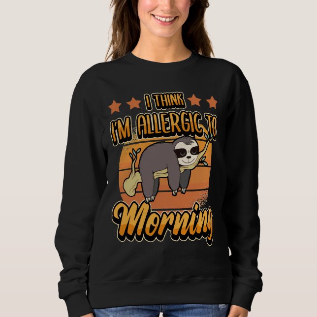 Lazy Sloth Slumpande T Shirt (Framsida)