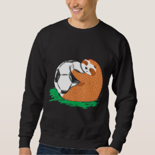 Lazy Sloth Soccer Team Älskare Boll Sport Lång Ärmad Tröja
