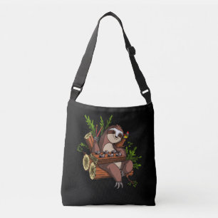 Lazy Sloth Sushi Älskare Animal Axelväska