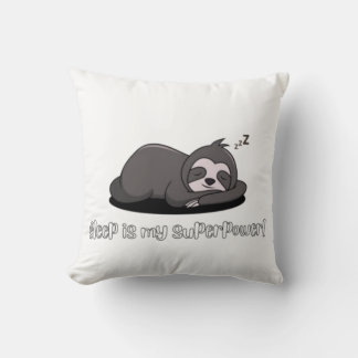Lazy Sloth - Viloläge är min superströmsfonta cita Kudde