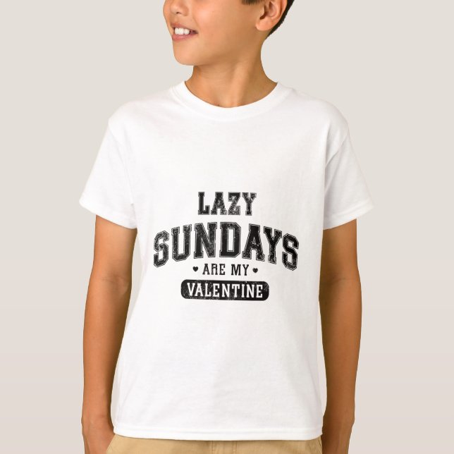 Lazy Söndag är mitt hjärtans roliga relaxeringshem T Shirt (Framsida)