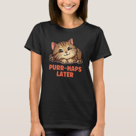 Lazy Tabby katt Funny Cat Lover T Shirt