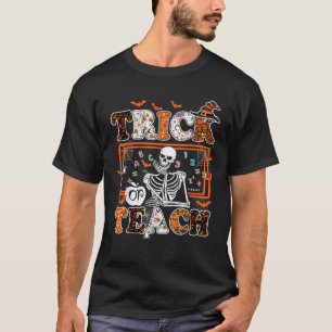 Lazy Teacher Halloween Costume Trick eller Teach W T Shirt