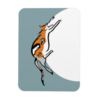 Lazy Tjock Tricolor Funny Cat Magnet