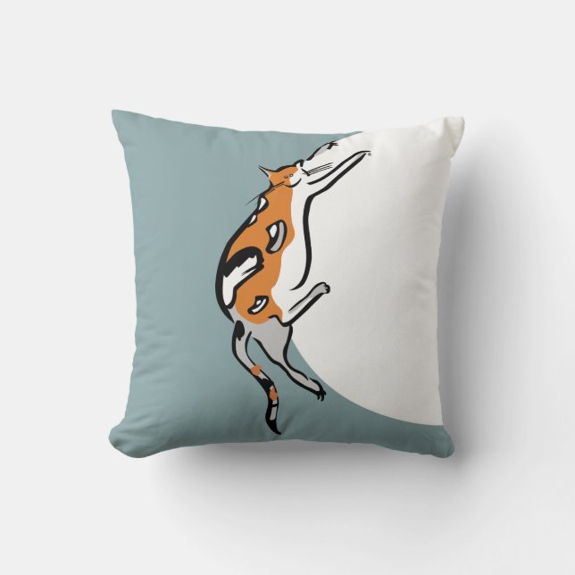 Lazy Tjock Tricolor Funny Kat Kudde (Framsida)