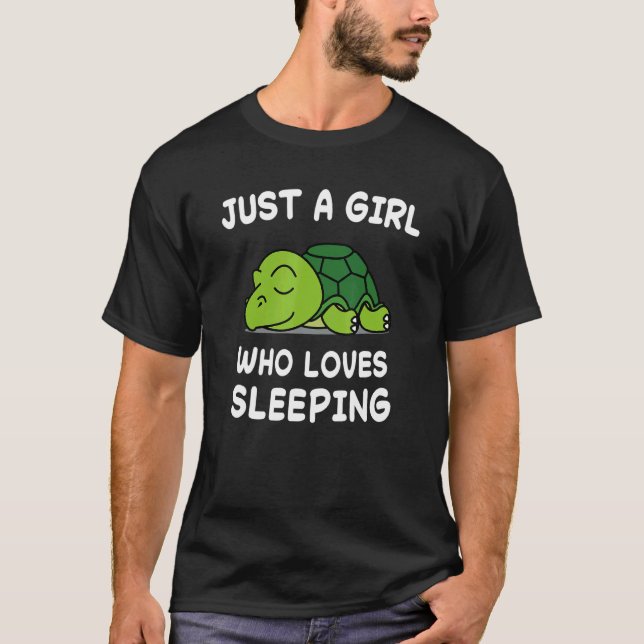 Lazy Turtles Nap Sleeping Pajamas Paj T Shirt (Framsida)