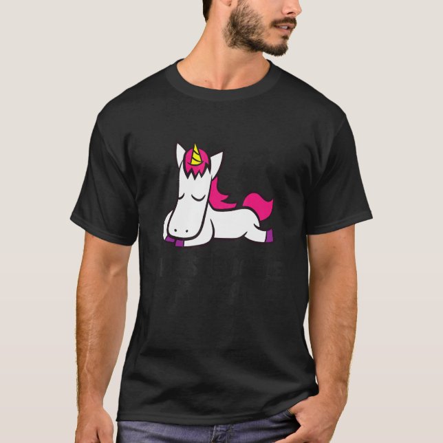 Lazy Unicorn The Struggle Is Real  Unicorn T Shirt (Framsida)