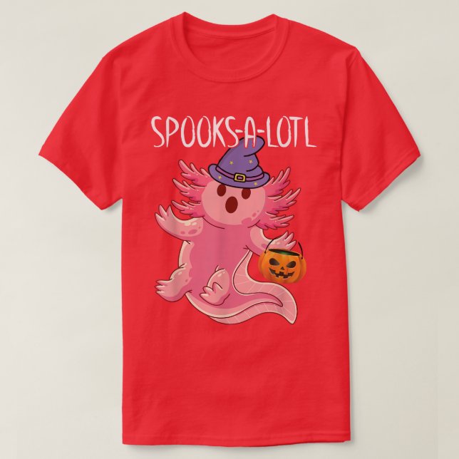 Lazy Witch Aolotl Halloween-kostnad T Shirt (Design framsida)