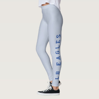 LB Eagles Blue Grått School Spirit Bära Leggings