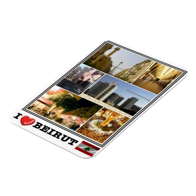 LB Libanon - Beirut - I Kärlek Mosaic - Magnet (Vänstra Sidan)