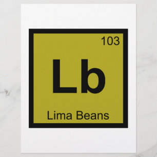 Lb - Lima Beans kemi periodiska systemet symbol