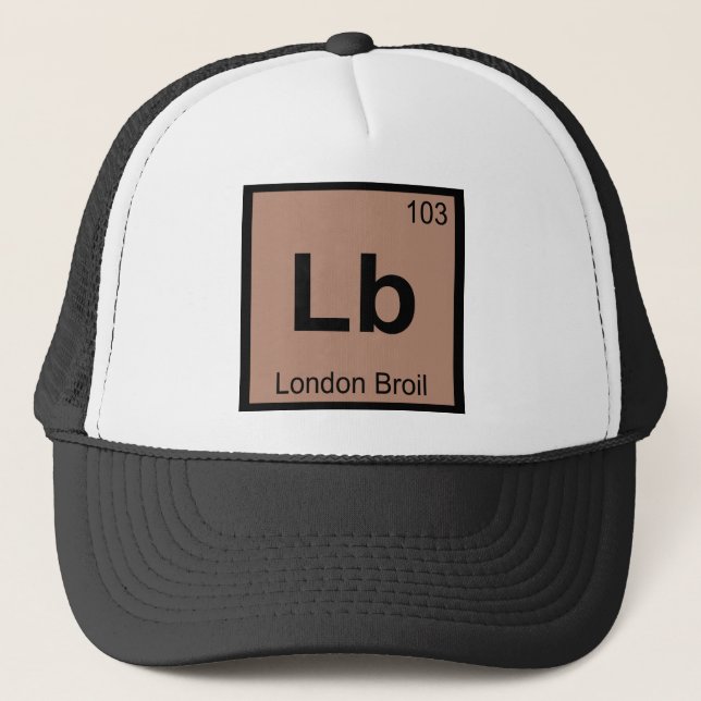 Lb - London Broil Kemi Periodiska Systemet Symbol Truckerkeps (Framsida)
