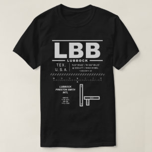 LBB:s flygplats LBB i Lubbock Preston Smith Intern T Shirt