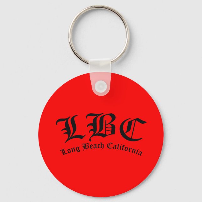 LBC Long Beach California Nyckelring (Framsida)