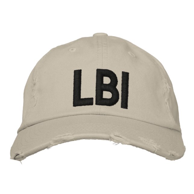 LBI HAT LONG BEACH ISLAND NEW JERSEY 08008 BRODERAD KEPS (Framsida)