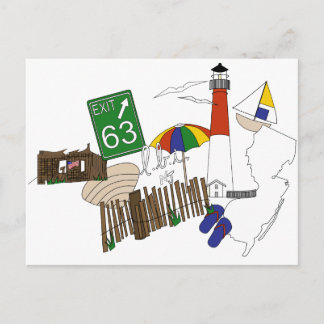 LBI Kärlek Primary Färg Collage Vykort