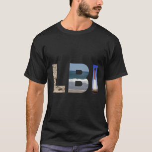 Lbi Long Beach Island Nj Photo Beach Ocean Lightho T Shirt