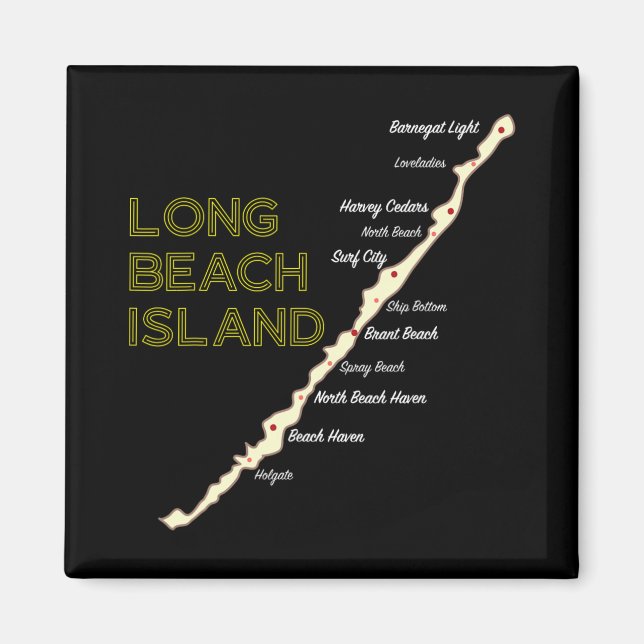 Lbi Nj Long Beach Island New Jersey Nj Beach House Magnet (Framsidan)