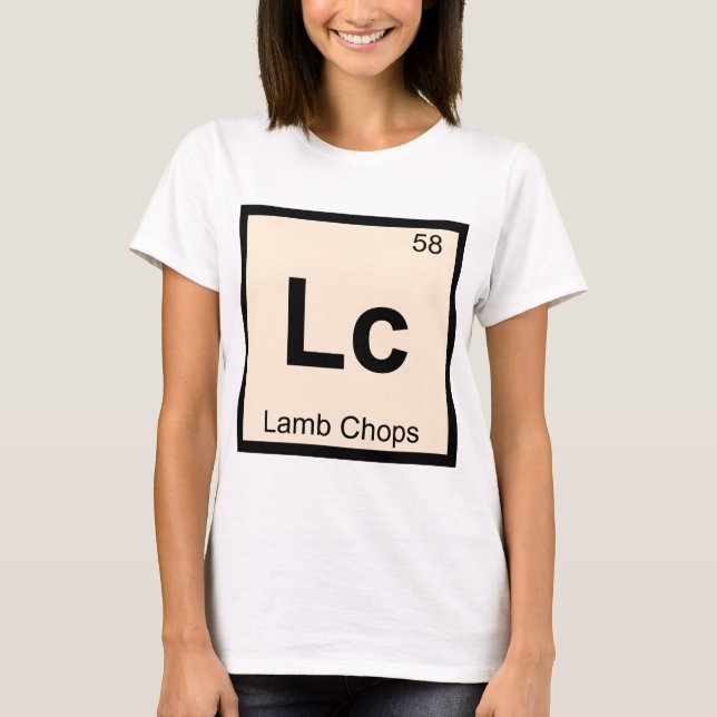 Lc - Lammstekar Kemiskt Periodiskt System Symbol Tee Shirt (Framsida)