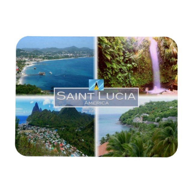 LC Saint Lucia - Gros Islet an - Magnet (Horisontell)
