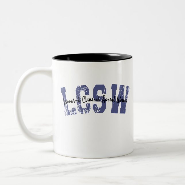 LCSW Appreciation, Licensed Clinical Social Worker Två-Tonad Mugg (Vänster)