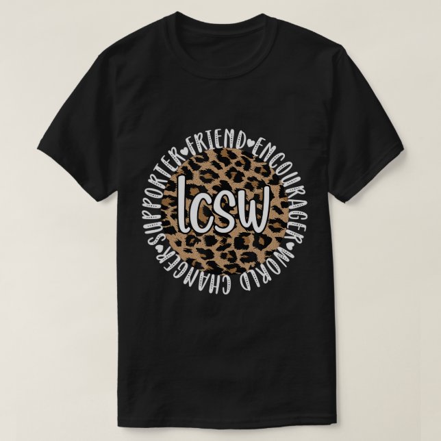 LCSW-avskrivning Best Licensed Clinical Social Wo T Shirt (Design framsida)