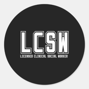 LCSW Clinical Social Worker Studenten Runt Klistermärke