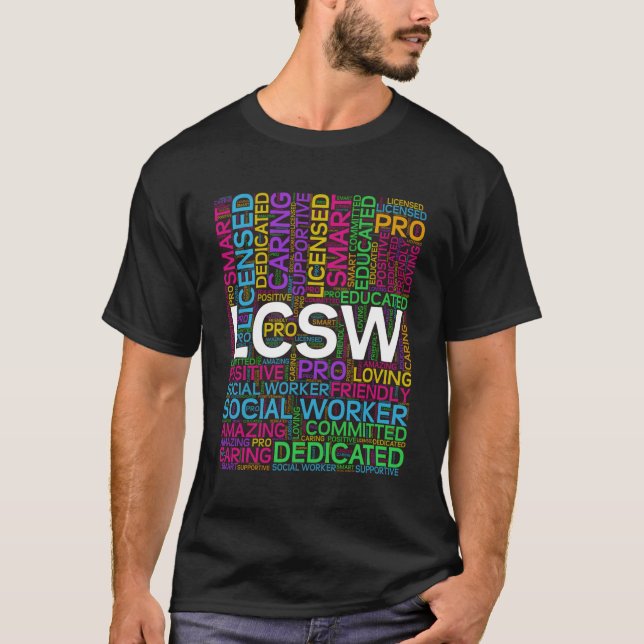 Lcsw Social Worker Ord Cloud Tal Health T Shirt (Framsida)