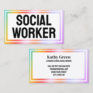 LCSW Social Worker Visitkort