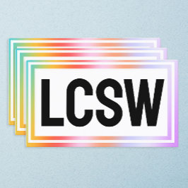 LCSW Social Worker Visitkort