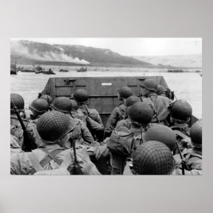 LCVP-landninghantverk som att närma sig den Omaha Poster