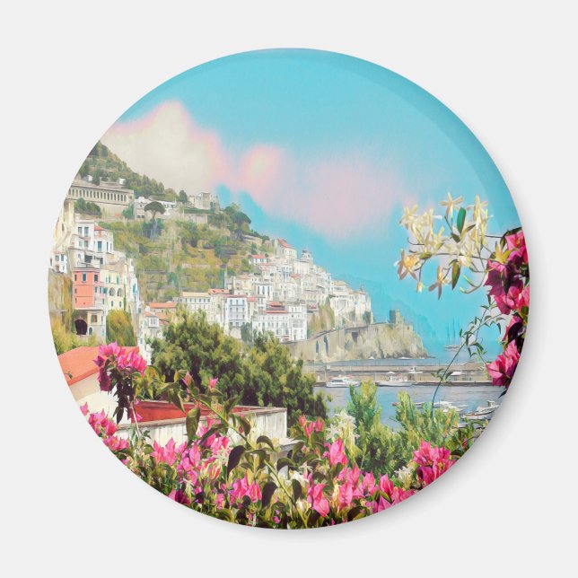 ldp AMALFI - panorama - Amalfi kusten - Magnet (Framsidan)
