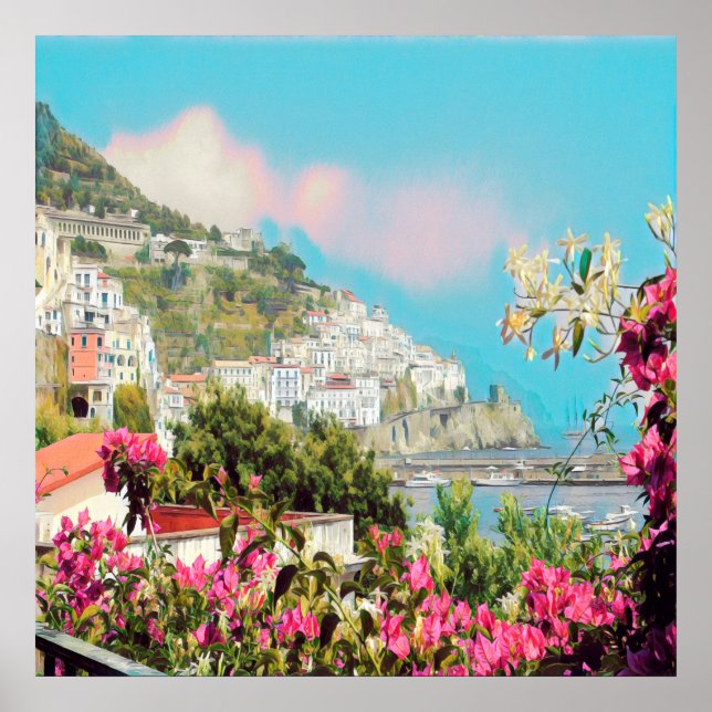 ldp AMALFI - panorama - Amalfi kusten - Poster (Framsidan)