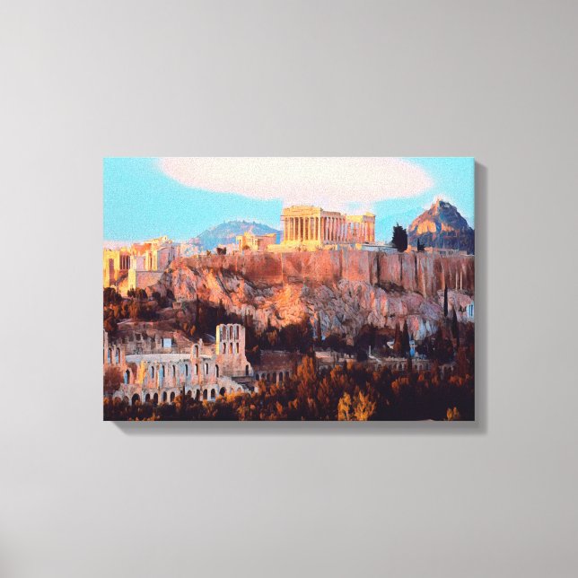 ldp Aten - Akropolis - panorama - Canvastryck (Framsida)