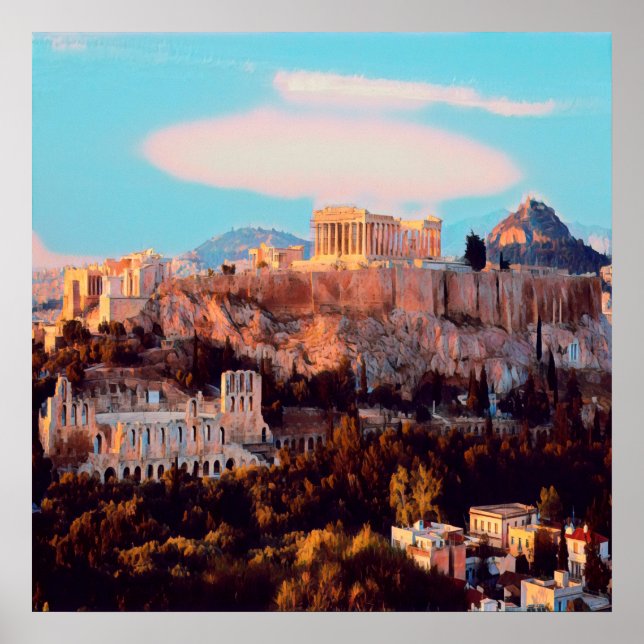 ldp Aten - Akropolis - panorama - Poster (Framsidan)
