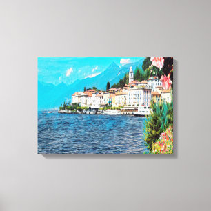 ldp BELLAGIO - Sjö Como - Canvastryck